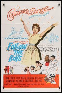8g245 FOLLOW THE BOYS 1sh '63 Connie Francis sings and the whole Navy fleet swings!