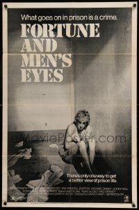 8g254 FORTUNE & MEN'S EYES style A 1sh '71 Wendell Burton, what goes on in prison is a crime!