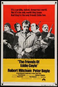 8g263 FRIENDS OF EDDIE COYLE int'l 1sh '73 Robert Mitchum lives in a grubby, dangerous world!