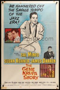 8g274 GENE KRUPA STORY 1sh '60 Sal Mineo hammered out the savage tempo of the Jazz Era!