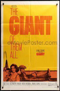 8g281 GIANT 1sh R70 James Dean, Elizabeth Taylor, Rock Hudson, directed by George Stevens!