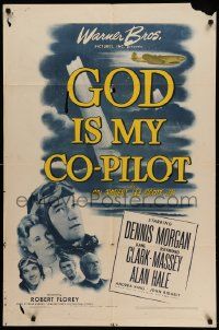 8g292 GOD IS MY CO-PILOT 1sh '45 Dane Clark & Dennis Morgan as World War II Flying Tigers!