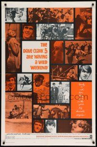 8g327 HAVING A WILD WEEKEND 1sh '65 John Boorman rock & roll comedy, great photo montage!