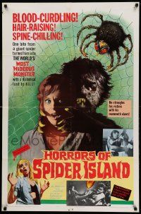8g342 HORRORS OF SPIDER ISLAND 1sh '65 one bite and it turned him into a most hideous monster!