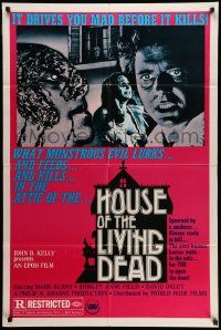 8g353 HOUSE OF THE LIVING DEAD 1sh '76 Shirley Anne Field & Mark Burns, horror!