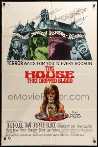 8g354 HOUSE THAT DRIPPED BLOOD int'l 1sh '71 Christopher Lee, Vampires! Voodoo! Vixens!