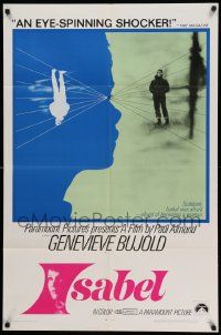 8g389 ISABEL 1sh '68 weird art of Genevieve Bujold in an eye-spinning Canadian shocker!