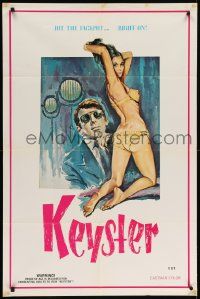 8g414 KEYSTER 1sh '70s great sexy gambling artwork, hit the jackpot -- right on!