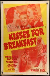 8g418 KISSES FOR BREAKFAST 1sh '41 Jane Wyatt, Dennis Morgan, Shirley Ross!