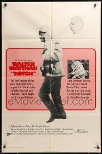 8g419 KOTCH 1sh '71 Walter Matthau w/baby & balloon, directed by Jack Lemmon!