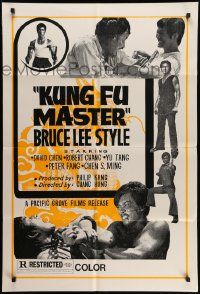 8g420 KUNG FU MASTER 1sh '78 karate action, Bruce Lee style martial arts!