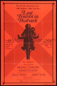 8g430 LAST FOXTROT IN BURBANK 1sh '73 Michael Loveman, Sherry Denton, biker sexploitation!