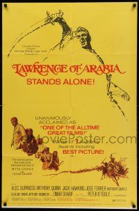 8g439 LAWRENCE OF ARABIA 1sh R71 David Lean classic starring Peter O'Toole, Best Picture!