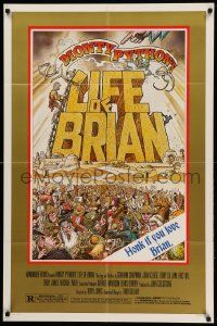 8g444 LIFE OF BRIAN style B 1sh '79 Monty Python, best different art by William Stout!
