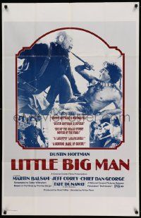 8g449 LITTLE BIG MAN 1sh '71 Dustin Hoffman as most neglected hero in history, Arthur Penn!