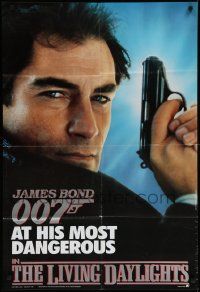 8g455 LIVING DAYLIGHTS int'l teaser 1sh '87 Timothy Dalton as the most dangerous James Bond ever!