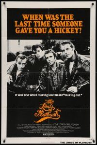 8g462 LORDS OF FLATBUSH 1sh '74 cool portrait of Fonzie, Rocky, & Perry as greasers in leather