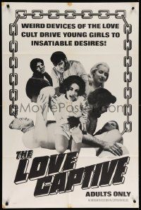 8g463 LOVE CAPTIVE 1sh '69 weird devices of love cult drive young girls to insatiable desires!
