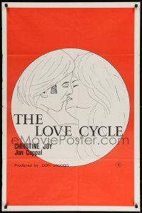 8g464 LOVE CYCLE 1sh '77 Christine Joy, Jon Coppal, sexy art of couple!