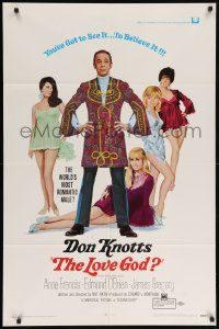 8g465 LOVE GOD 1sh '69 Don Knotts is the world's most romantic male with sexy babes!