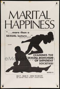 8g484 MARITAL HAPPINESS 1sh '72 examines the sexual behavior of different societies!