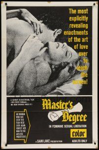 8g492 MASTER'S DEGREE IN FEMININE SEXUAL LIBERATION 1sh '70 educational film for every woman!