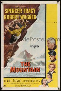8g522 MOUNTAIN 1sh '56 mountain climber Spencer Tracy, Robert Wagner, Claire Trevor!