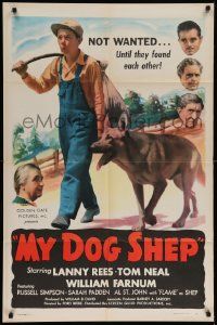 8g529 MY DOG SHEP 1sh '46 boy and his German Shepherd, adventure & romance roam the road!