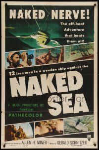 8g539 NAKED SEA style A 1sh '55 hunters in Hell, the off-beat adventure that beats them all!