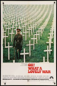 8g578 OH WHAT A LOVELY WAR 1sh '69 Richard Attenborough WWI musical, officer in graveyard!