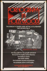 8g637 PORNOGRAPHY IN HOLLYWOOD 1sh '72 straight-forward, hard-hitting documentary, shows it all!