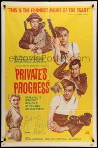 8g648 PRIVATE'S PROGRESS 1sh '56 John Boulting directed, Richard Attenborough, Dennis Price