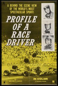 8g650 PROFILE OF A RACE DRIVER 1sh '60s incredible race car track image of cars colliding!