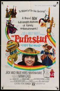 8g653 PUFNSTUF 1sh '70 Sid & Marty Krofft musical, wacky images of characters!