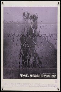 8g663 RAIN PEOPLE 1sh '69 Francis Ford Coppola, Robert Duvall, cool wet window image!