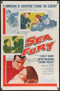 8g717 SEA FURY 1sh '59 Stanley Baker, Victor McLaglen, Luciana Paluzzi, a hurricane of adventure!
