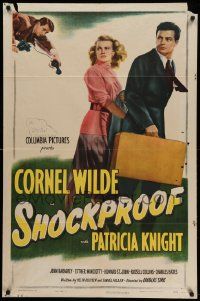 8g740 SHOCKPROOF 1sh '49 Cornel Wilde, directed by Douglas Sirk, written by Sam Fuller!