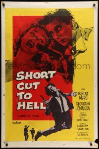 8g741 SHORT CUT TO HELL 1sh '57 directed by James Cagney, from Graham Greene's novel!