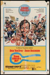 8g769 SOME KIND OF A NUT int'l 1sh '69 zany Jack Davis art of half-bearded Dick Van Dyke!