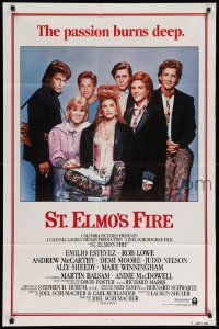8g782 ST. ELMO'S FIRE int'l 1sh '85 Rob Lowe, Demi Moore, Emilio Estevez, Ally Sheedy, Judd Nelson
