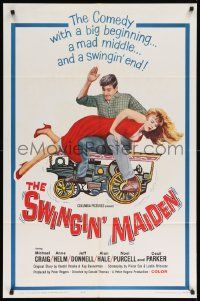 8g813 SWINGIN' MAIDEN 1sh '64 a big beginning & a swingin' end, great spanking image!