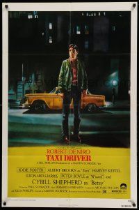8g826 TAXI DRIVER 1sh '76 classic art Robert De Niro by Guy Peellaert, Martin Scorsese!