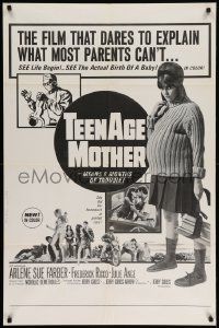 8g832 TEENAGE MOTHER 1sh '66 way more than nine months of trouble, camp classic!