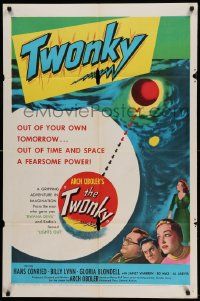 8g893 TWONKY 1sh '53 from Henry Kuttner's prize-winning sci-fi story, wacky possessed TV!