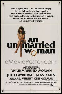 8g903 UNMARRIED WOMAN int'l 1sh '78 Paul Mazursky directed, sexy Jill Clayburgh, Alan Bates