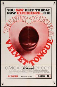 8g910 VELVET TOUCH OF THE VELVET TONGUE 1sh '76 Roy's Langue de velours, wacky erotic heart image!