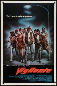 8g914 VIGILANTE 1sh '83 art of Robert Forster, Fred Williamson, you're not safe anymore!