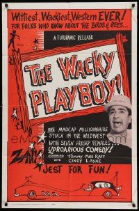 8g919 WACKY PLAYBOY 1sh '63 Tommy Moe Raft stuck in the wild west with seven frisky females!