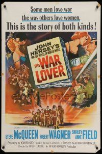 8g926 WAR LOVER 1sh '62 Steve McQueen, Robert Wagner, Shirley Anne Field, dramatic Terpning art!