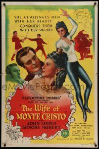 8g954 WIFE OF MONTE CRISTO 1sh '46 Edgar Ulmer directed, Lenore Aubert conquers with her sword!